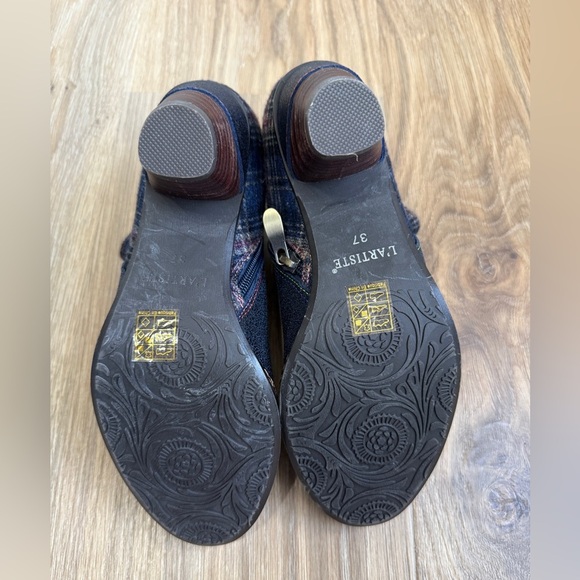 L’Artiste Scottala Boots Bordeaux Multi Blue Size 37/6.5-7 NWOB - Picture 7 of 9